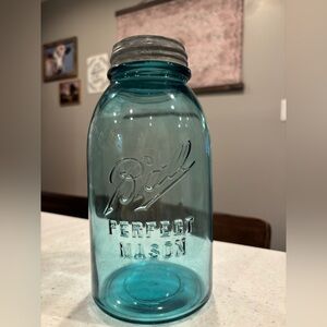 VINTAGE BLUE BALL PERFECT MASON JAR